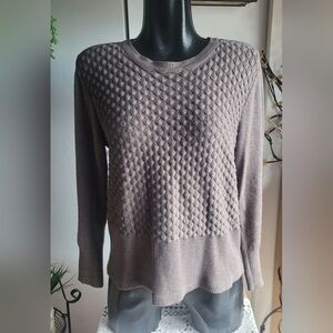 Marble taupe colored sweater Size 14